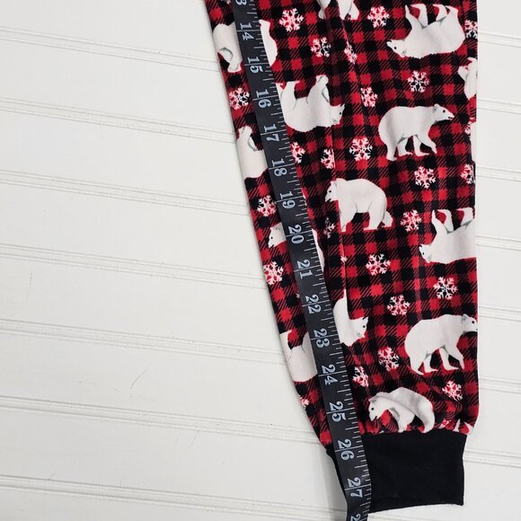 Buffalo Plaid Winter Holiday Polar Bear Print Women's Pajama Pants Size M NWOT - Picture 12 of 12